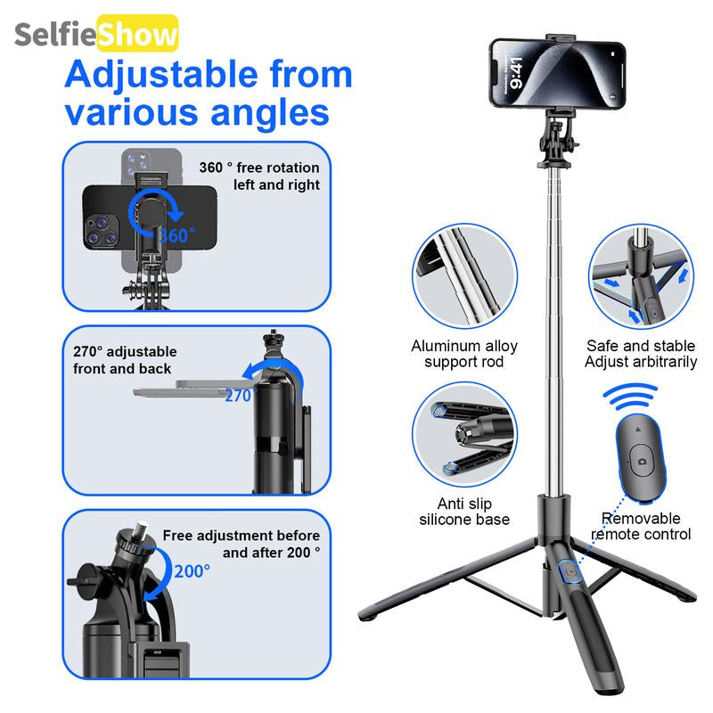 Smart AI Facial Recognition Phone Tripod, 360° Mobile Phone Pan & Tilt Stand, Outdoor Panoramic Tracking & Stabilization for Home & Outdoor Use