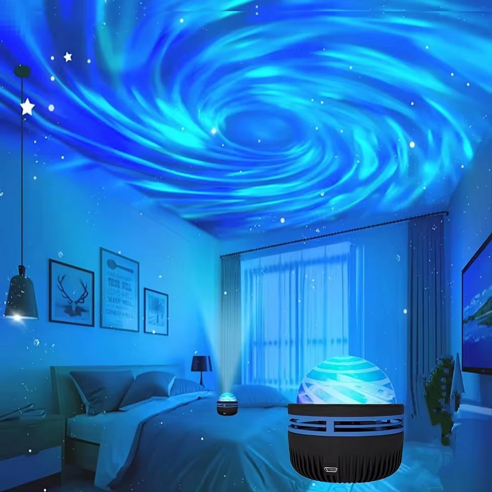 1Pc Star Projector, Galaxy Projector, Water Ocean Wave Projector for Bedroom Night Light Room Decor with 7-Colors Patterns