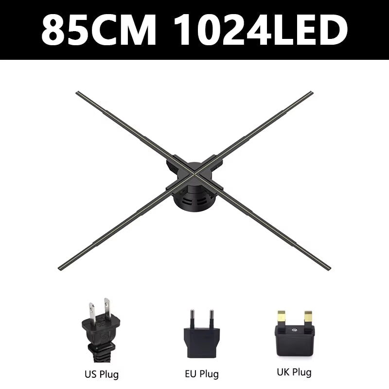 3D Hologram Projector Fan Advertising Display Wifi 52-100Cm Real-Time Led Sign Holographic Lamp Player 3D Support Images Video