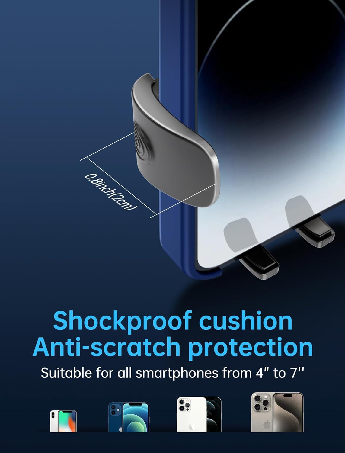 Cup Phone Holder for Car [Upgraded Adjustable Gooseneck & Firmly Stable] Car Phone Mount Cell Phone Automobile Cradles for Iphone 16 and All 4-7 Inches Smartphone(Black)