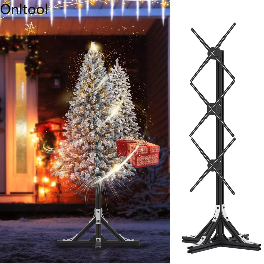 2025 3D Hologram Projector Fan 45-65Cm Advertising Display Stand Led Sign Holographic Lamp Player 3D Fan Stand Support Splicing