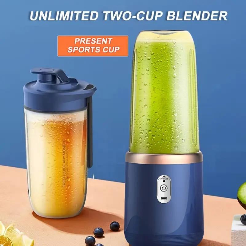 Mini Portable Juicer Cup-Citrus Juicers with Fruit Squeezer,Food Mixer, Ice Crusher, and Charging Function-Multi-Functional,Easy to Clean, Bpa Free, Space-Saving Design,Life Hacker, Lightweight
