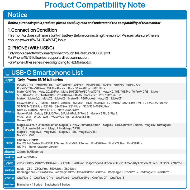 ARZOPA Portable Monitor 16.1"/17.3" FHD 1080P 60Hz/144Hz Laptop Screen Extender for PC Mac Xbox Switch PS5 Iphone IPS Display Computer Display HDR External Screen Game Workfromhome