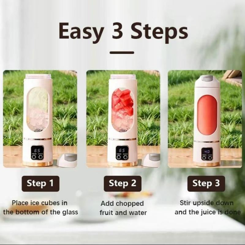 Portable Juicer Blender – Tiktok Top Seller Mini Wireless Design, Father’S Day Mens Gift & Today’S Deals, for Diets/Smoothies/Ice Shakes, Easy-Clean Kitchen Gadget for Home/Travel