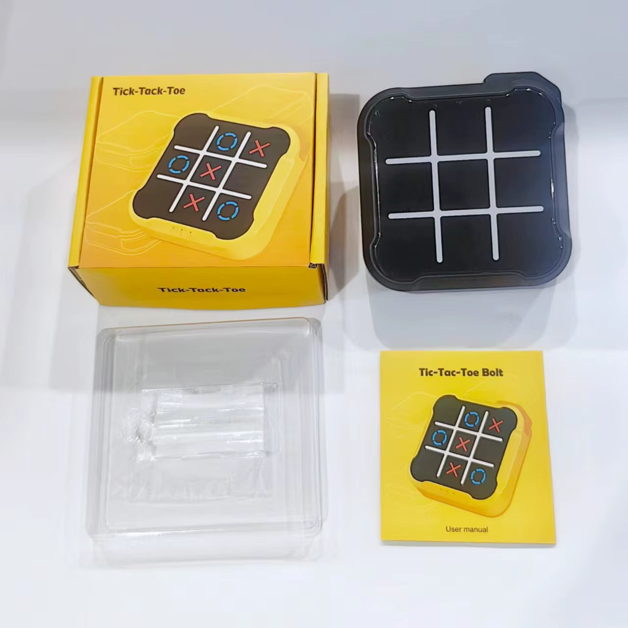 Tic Tac Toe Game Children Electronic Toys Noughts and Crosses Game Memory Training Infinite Portable Travel Games for Kids Adult