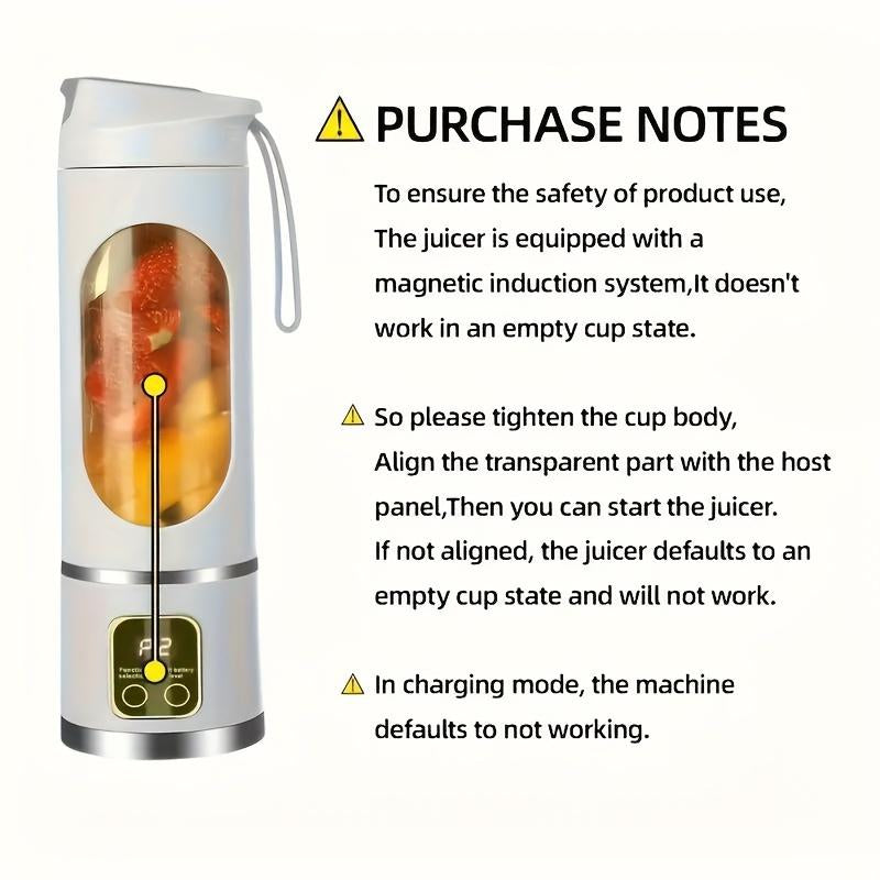 Portable Juicer Blender – Tiktok Top Seller Mini Wireless Design, Father’S Day Mens Gift & Today’S Deals, for Diets/Smoothies/Ice Shakes, Easy-Clean Kitchen Gadget for Home/Travel