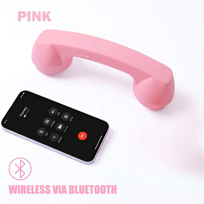 Retro Selected-Bluetooth Phone Handset - Wireless/Wired & USB Mobile Phone Receiver for Comfortable Calls, Type-C Port, Tech Gadget, Phone Accessory