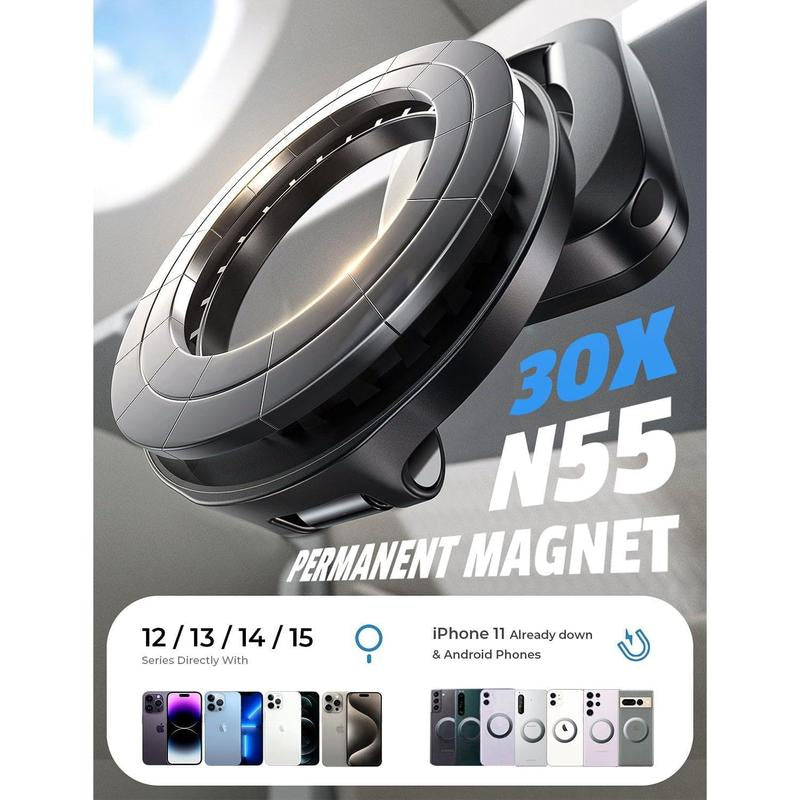 LISEN for Magsafe Airplane Phone Holder Travel Essentials, Universal Handsfree Airplane Accessories Must Haves Plane Phone Mount Travel Essentials for Flying Gifts Fits Iphone 15 Pro Max 14 13 12