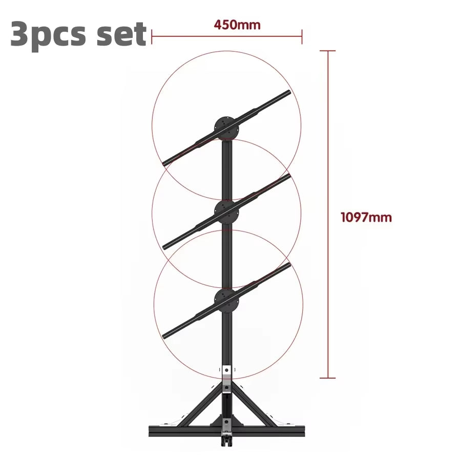 2025 3D Hologram Projector Fan 45-65Cm Advertising Display Stand Led Sign Holographic Lamp Player 3D Fan Stand Support Splicing