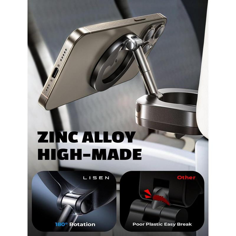 LISEN for Magsafe Airplane Phone Holder Travel Essentials, Universal Handsfree Airplane Accessories Must Haves Plane Phone Mount Travel Essentials for Flying Gifts Fits Iphone 15 Pro Max 14 13 12