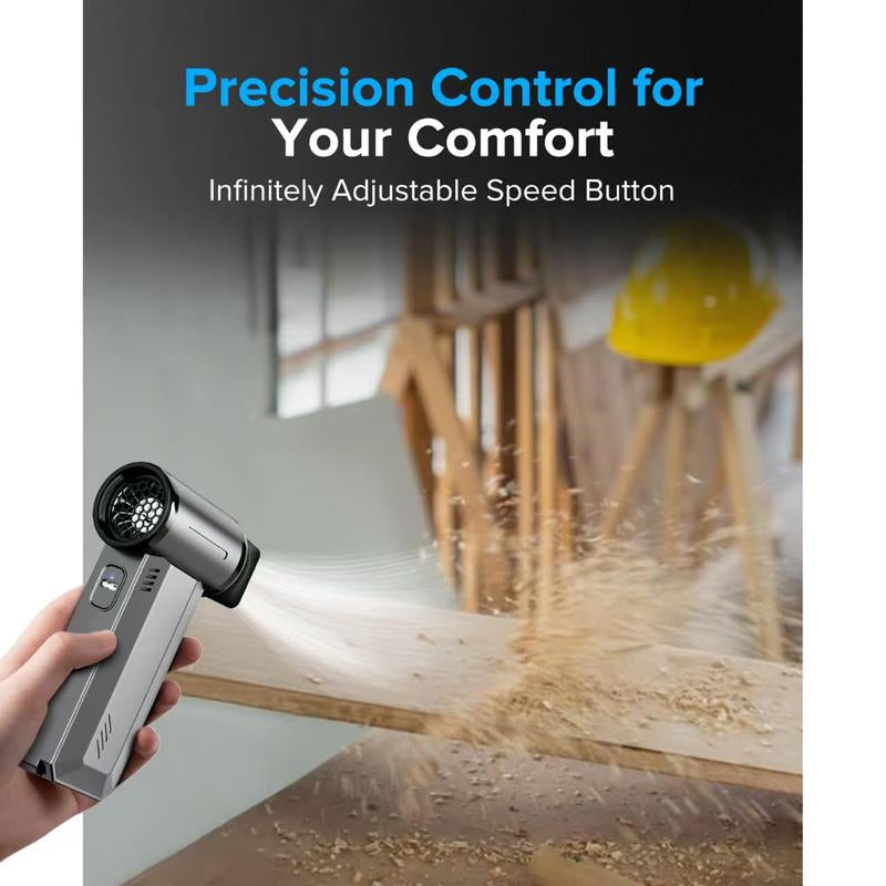 F72 Portable Handheld Air Blower & Vacuum, Rechargeable High-Speed Turbo Fan, 130,000 Rpm Electric Air Duster, Multifunctional Outdoor Vacuum Cleaner for Computer, Keyboards, Car Cleaning