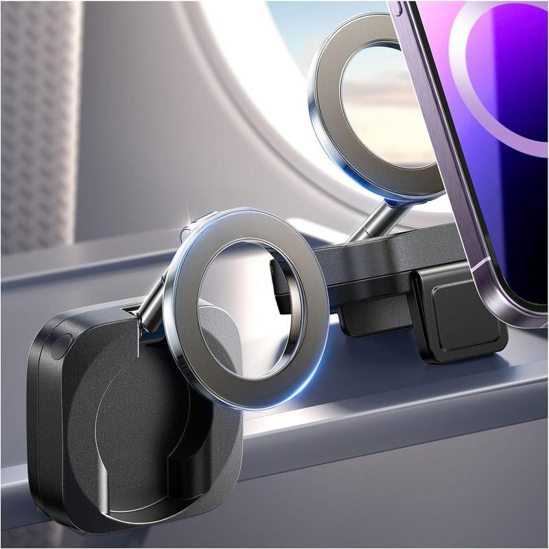 LISEN for Magsafe Airplane Phone Holder Travel Essentials, Universal Handsfree Airplane Accessories Must Haves Plane Phone Mount Travel Essentials for Flying Gifts Fits Iphone 15 Pro Max 14 13 12