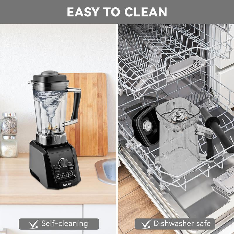 Blender for Smoothies with 65Oz Large Capacity, 1200W Powerful Motor Blenders for Kitchen, 4 Presetting & 9 Speeds, Countertop Blenders for Ice Crush, Ice Cream, Frozen Drinks, with LED Display