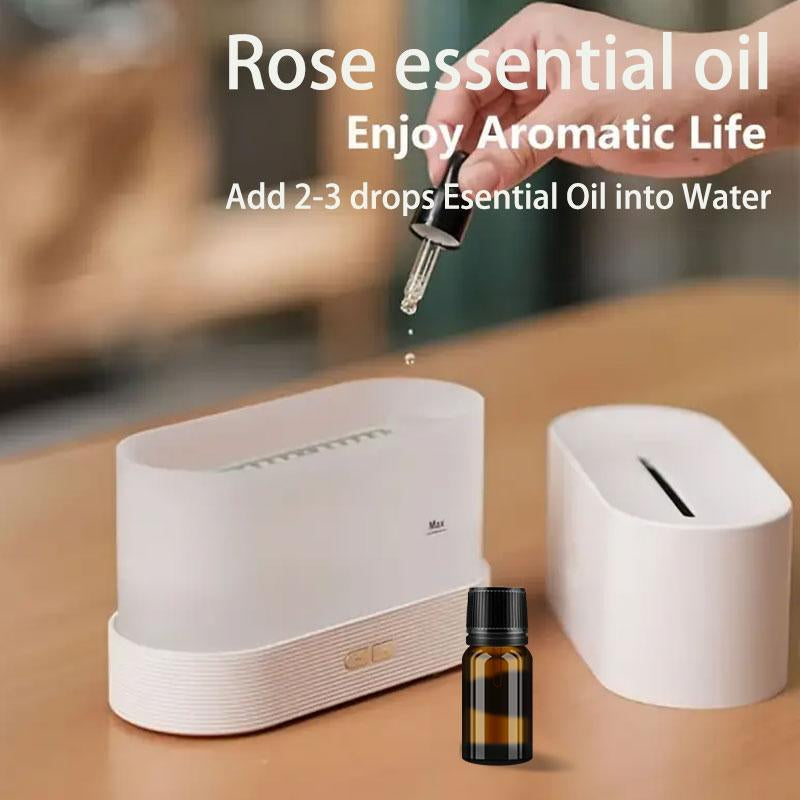 Portable Simulated Flame Air Aroma Diffuser, 7 Flame Color Noiseless Essential Oil Diffuser with Auto-Off Protection, USB Powered Desktop Humidifier, Gifts for Girlfriend, Room Humidifier, Aromatherapy Diffusers, Fragrance Machine, Home Desktop Humidifier