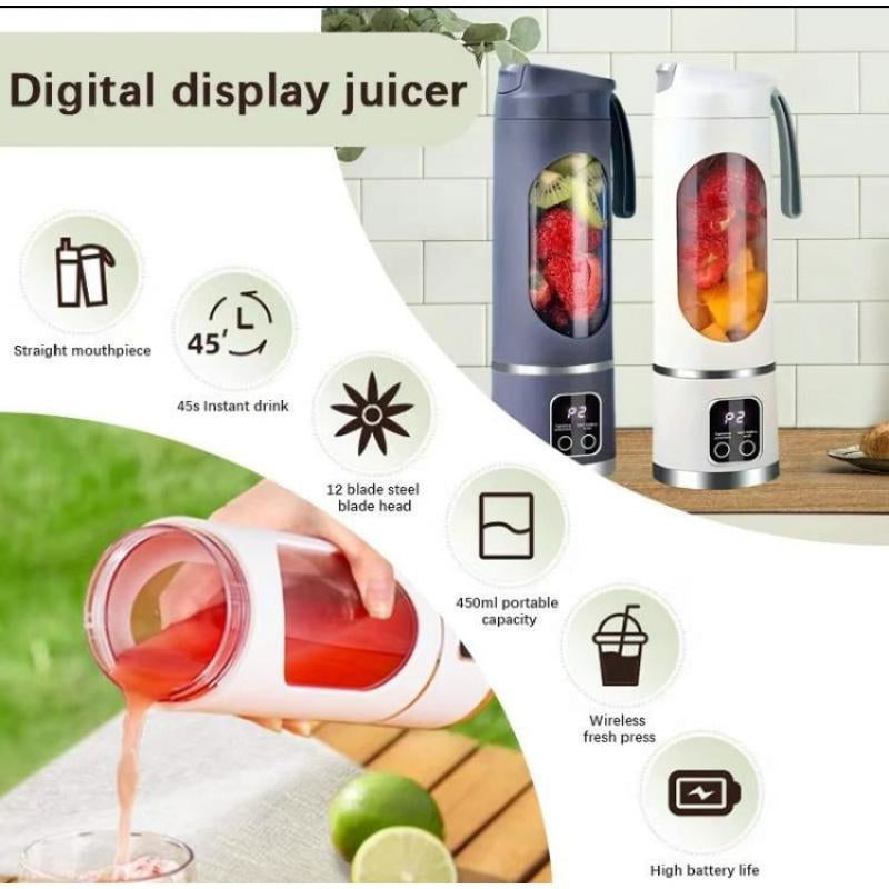 Portable Juicer Blender – Tiktok Top Seller Mini Wireless Design, Father’S Day Mens Gift & Today’S Deals, for Diets/Smoothies/Ice Shakes, Easy-Clean Kitchen Gadget for Home/Travel