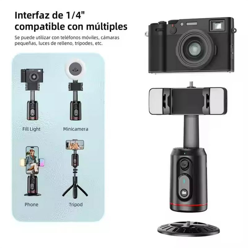 【Roreta 3C Digital Store】Auto Face Tracking Phone Holder,Optional 66.9" Mobile Phone Tripod and Wireless Remote Control Page Turer.Easy to Carry and Travel,Stable and Durable Adjustable Selfie