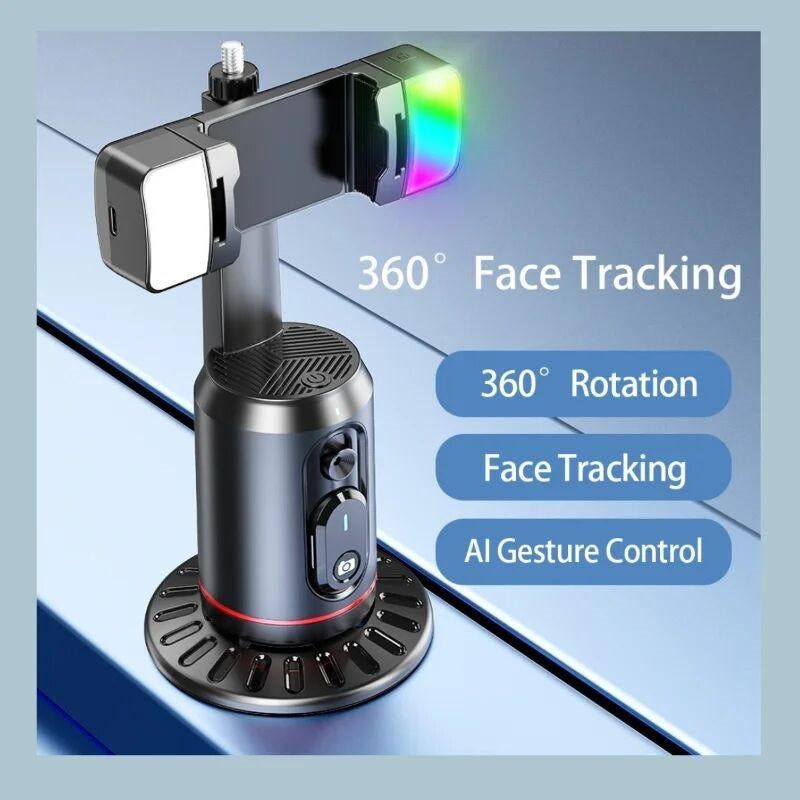 【Roreta 3C Digital Store】Auto Face Tracking Phone Holder,Optional 66.9" Mobile Phone Tripod and Wireless Remote Control Page Turer.Easy to Carry and Travel,Stable and Durable Adjustable Selfie