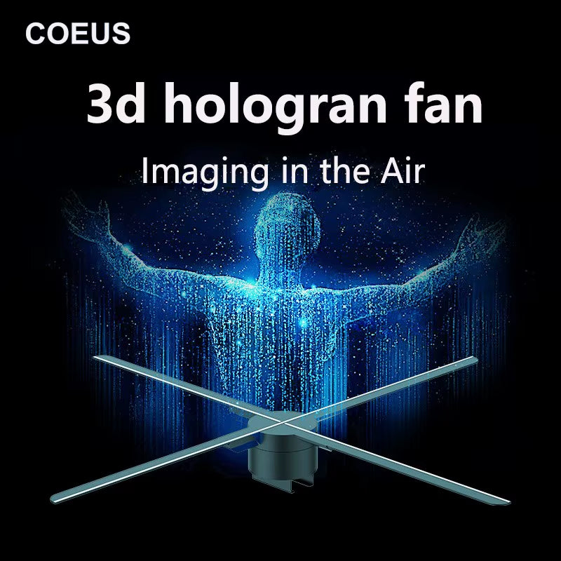 3D Hologram Projector Fan Advertising Display Wifi 52-100Cm Real-Time Led Sign Holographic Lamp Player 3D Support Images Video