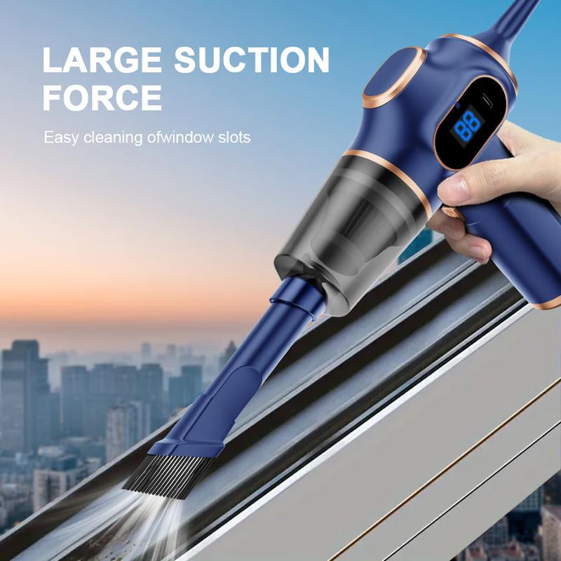 Handheld Car Vacuum Cleaner, Cordless, 16000PA High Power Portable Mini Car Vacuum Cleaner & Air Dust Collector, Advanced Digital Display, Rechargeable for Auto, Home, Pet Hair, Easy Vacuuming, Solve Various Cleaning Problems