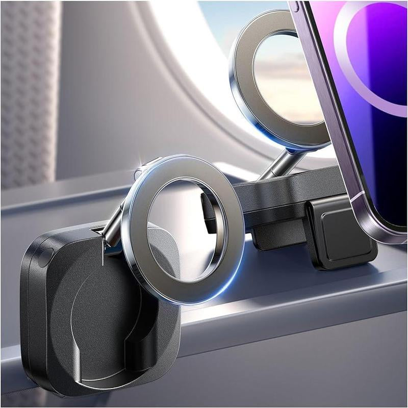 LISEN for Magsafe Airplane Phone Holder Travel Essentials, Universal Handsfree Airplane Accessories Must Haves Plane Phone Mount Travel Essentials for Flying Gifts Fits Iphone 15 Pro Max 14 13 12