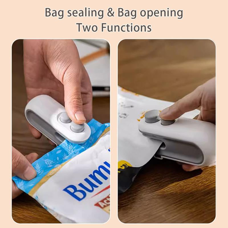 【Faddishdeal】Mini Snack Bag Sealing Machine,2 in 1 Heat USB Rechargeable Snack Bag Selaer,Plastic Electric Bag Sealers, Keep Food Fresh. Portable Sealer Picnics