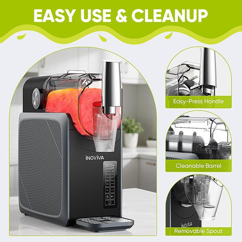 Inoviva Slushie Machine 68Oz | Halloween Gift for Family & Home Parties | 5-In-1 Frozen Drink Maker (Slushie/Milkshake/Frappé/Cocktail/Wine) | Auto-Clean, No Ice Needed | S1.2
