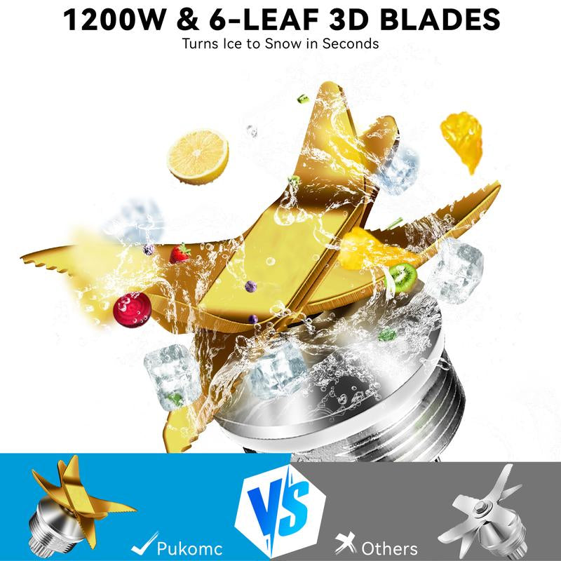 Blender for Smoothies with 65Oz Large Capacity, 1200W Powerful Motor Blenders for Kitchen, 4 Presetting & 9 Speeds, Countertop Blenders for Ice Crush, Ice Cream, Frozen Drinks, with LED Display