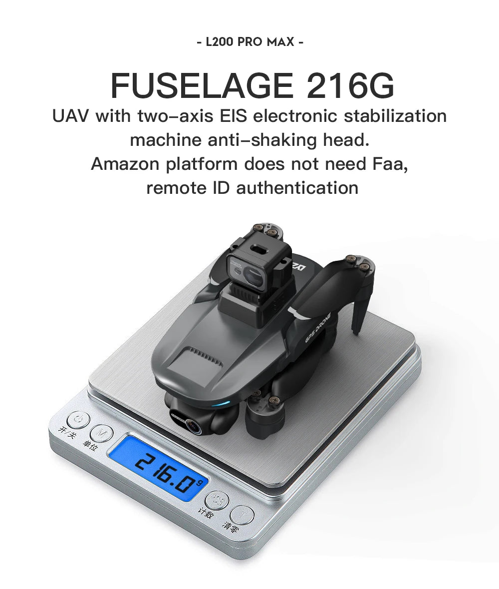 L200 PRO MAX GPS Drone with 2-axis Gimbal Professional Anti-shake 4K HD Camera FPV Drone 360° Obstacle Avoidance Quadcopter Toys