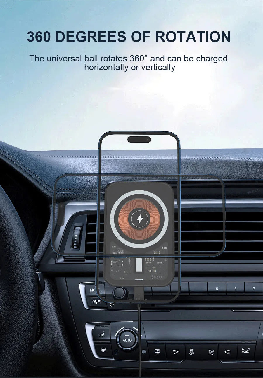 30W Magnetic Wireless Charger Car Air Vent Mount Phone Holder Stand Fast Charging Station For iPhone 12 13 14 Pro Max macsafe