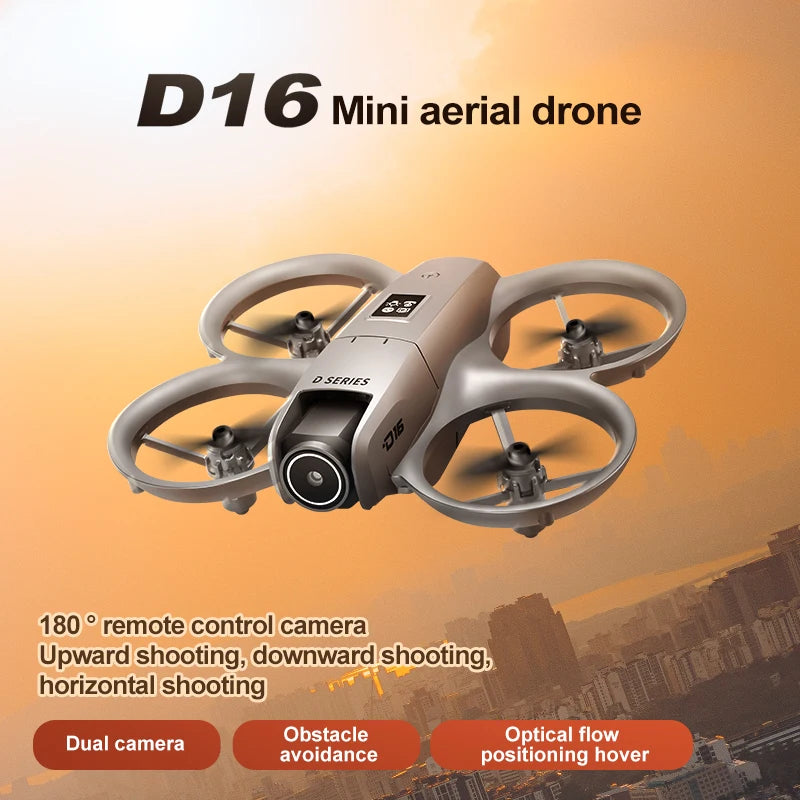 Xiaomi D16 Mini Drone with 180° Electric Adjustable 8K HD Camera WiFi Light Flow Drone Pocket Obstacle Avoidance Rc Quadcopter
