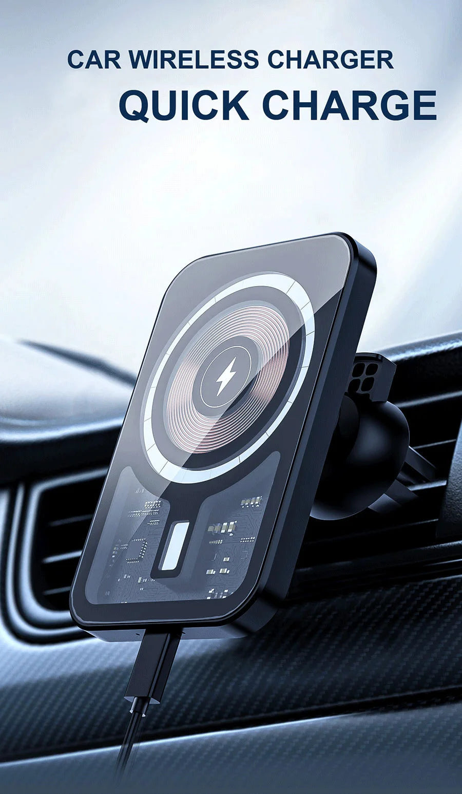 30W Magnetic Wireless Charger Car Air Vent Mount Phone Holder Stand Fast Charging Station For iPhone 12 13 14 Pro Max macsafe