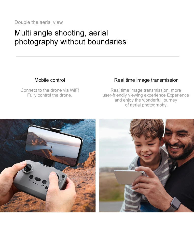 Xiaomi D16 Mini Drone with 180° Electric Adjustable 8K HD Camera WiFi Light Flow Drone Pocket Obstacle Avoidance Rc Quadcopter