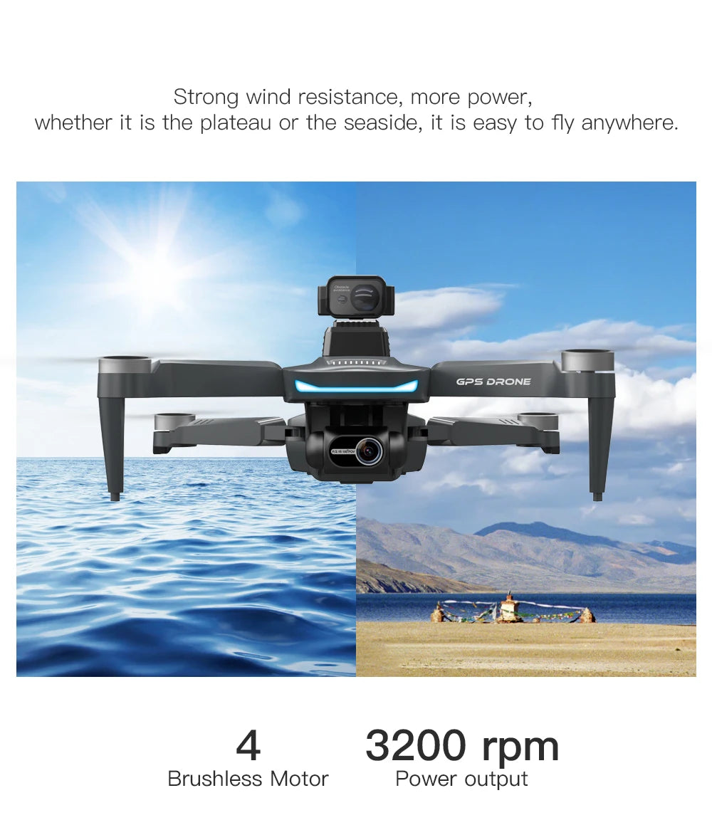 L200 PRO MAX GPS Drone with 2-axis Gimbal Professional Anti-shake 4K HD Camera FPV Drone 360° Obstacle Avoidance Quadcopter Toys
