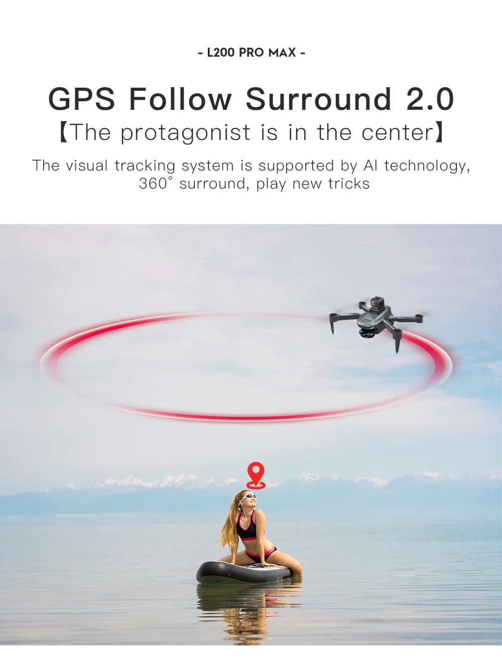 L200 PRO MAX GPS Drone with 2-axis Gimbal Professional Anti-shake 4K HD Camera FPV Drone 360° Obstacle Avoidance Quadcopter Toys