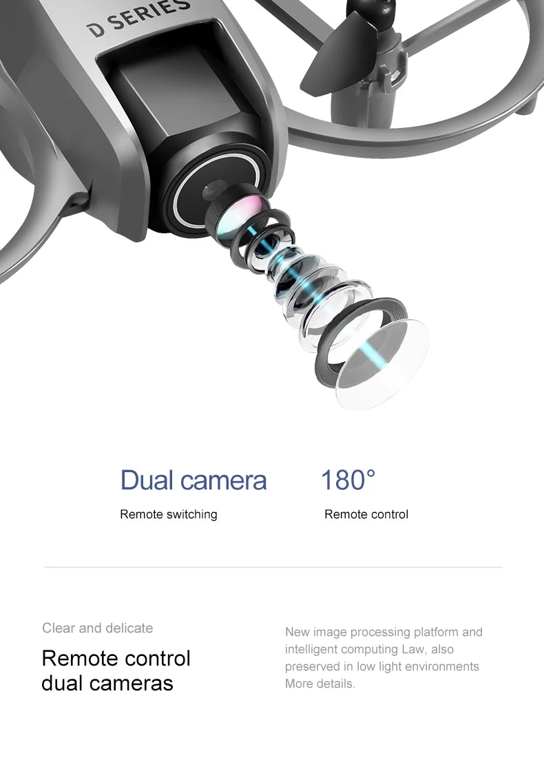 Xiaomi D16 Mini Drone with 180° Electric Adjustable 8K HD Camera WiFi Light Flow Drone Pocket Obstacle Avoidance Rc Quadcopter