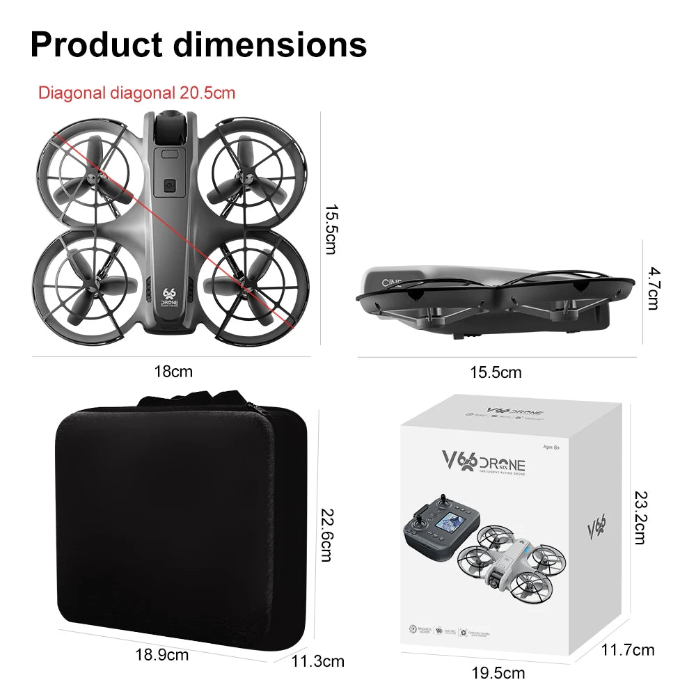 Xiaomi V666 Mini Drone 4K Professional Aerial 8k Dual Camera Intelligent obstacle avoidance  Brushless Quadcopter Kid RC Toy