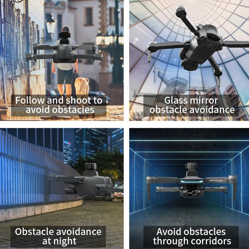 L200 PRO MAX GPS Drone with 2-axis Gimbal Professional Anti-shake 4K HD Camera FPV Drone 360° Obstacle Avoidance Quadcopter Toys