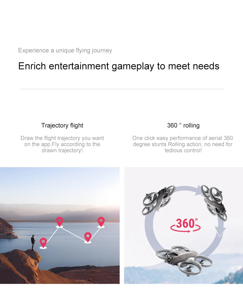 Xiaomi D16 Mini Drone with 180° Electric Adjustable 8K HD Camera WiFi Light Flow Drone Pocket Obstacle Avoidance Rc Quadcopter