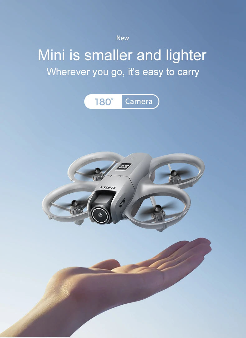 Xiaomi D16 Mini Drone with 180° Electric Adjustable 8K HD Camera WiFi Light Flow Drone Pocket Obstacle Avoidance Rc Quadcopter