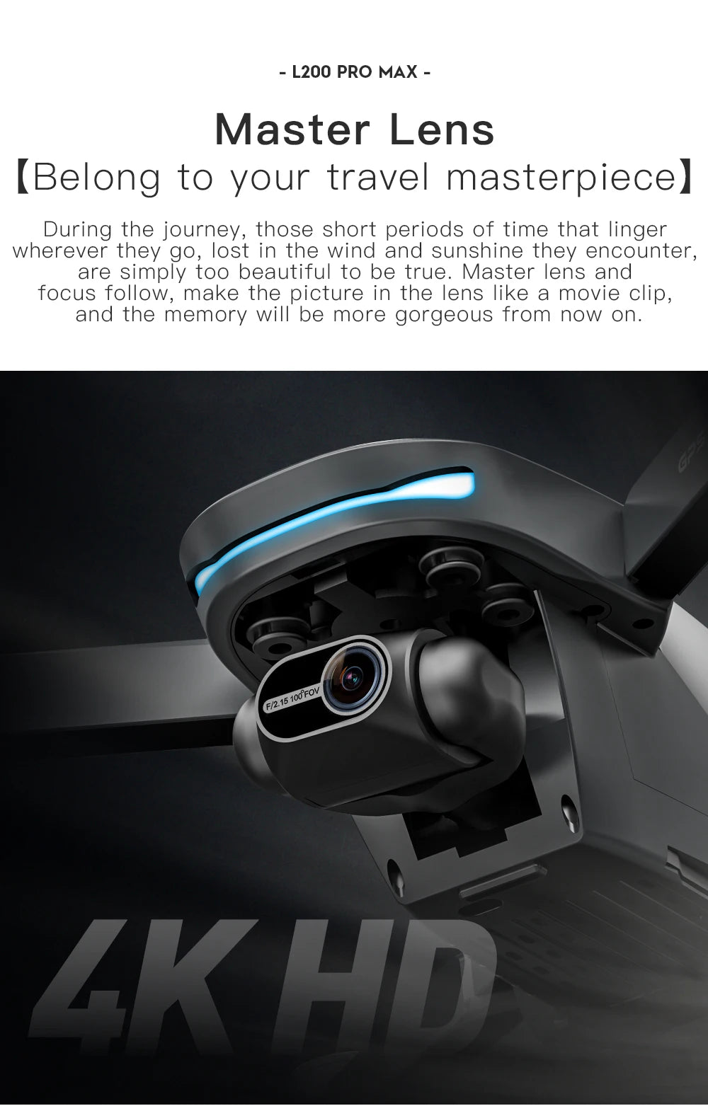 L200 PRO MAX GPS Drone with 2-axis Gimbal Professional Anti-shake 4K HD Camera FPV Drone 360° Obstacle Avoidance Quadcopter Toys