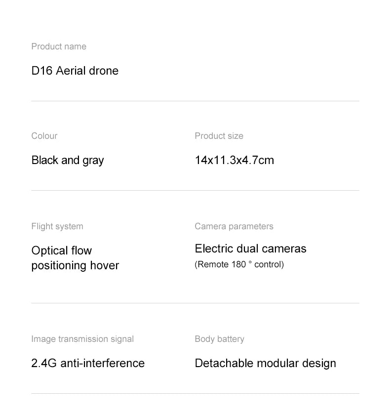 Xiaomi D16 Mini Drone with 180° Electric Adjustable 8K HD Camera WiFi Light Flow Drone Pocket Obstacle Avoidance Rc Quadcopter