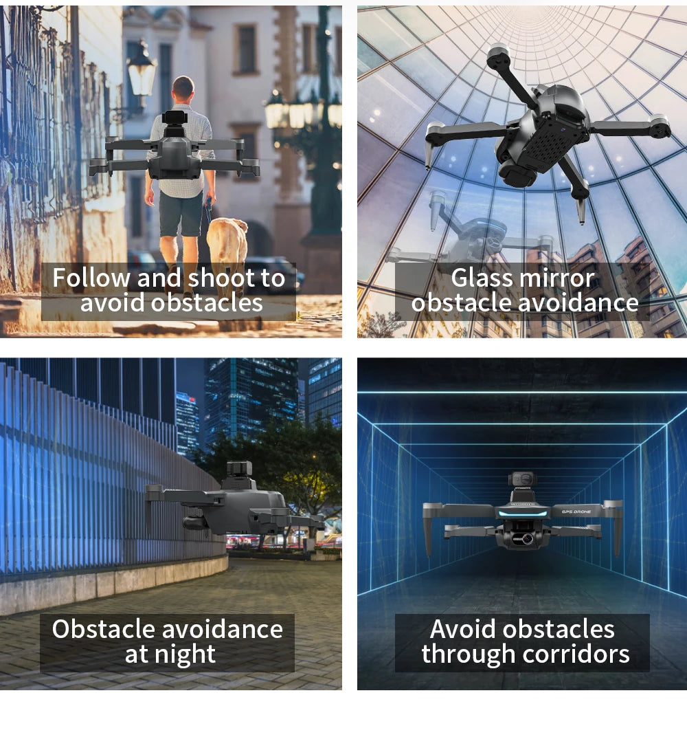 L200 PRO MAX GPS Drone with 2-axis Gimbal Professional Anti-shake 4K HD Camera FPV Drone 360° Obstacle Avoidance Quadcopter Toys