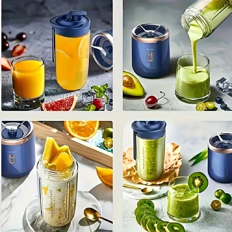 Mini Portable Juicer Cup-Citrus Juicers with Fruit Squeezer,Food Mixer, Ice Crusher, and Charging Function-Multi-Functional,Easy to Clean, Bpa Free, Space-Saving Design,Life Hacker, Lightweight