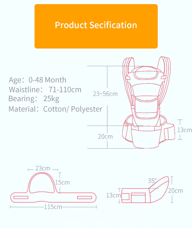 Child Carrier Wrap Multifunctional Baby Carrier Ring Sling for Baby Toddler Carrier Accessories Easy Carrying Artifact