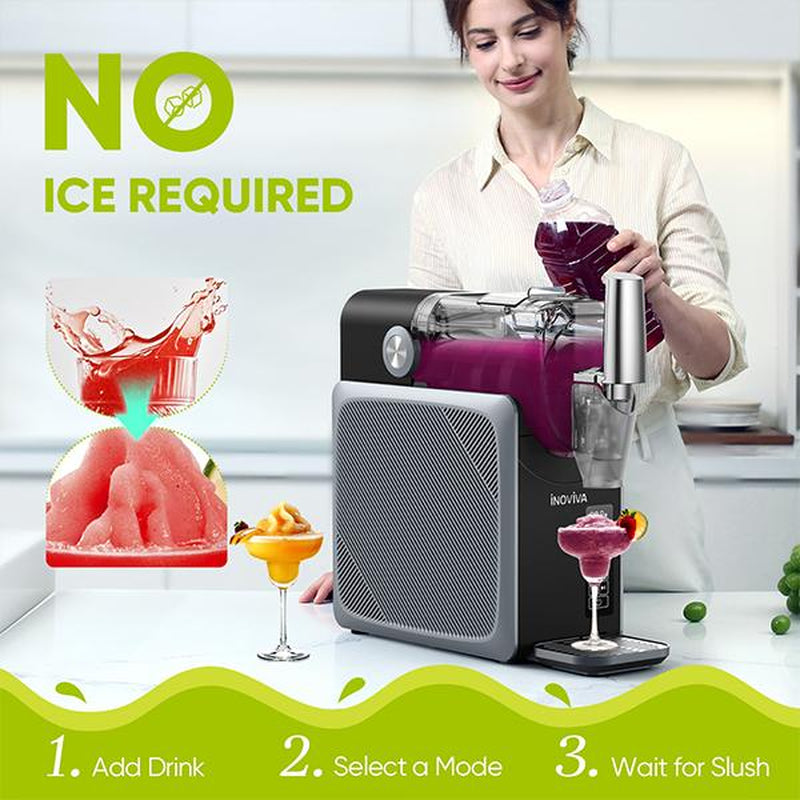 Inoviva Slushie Machine 68Oz | Halloween Gift for Family & Home Parties | 5-In-1 Frozen Drink Maker (Slushie/Milkshake/Frappé/Cocktail/Wine) | Auto-Clean, No Ice Needed | S1.2