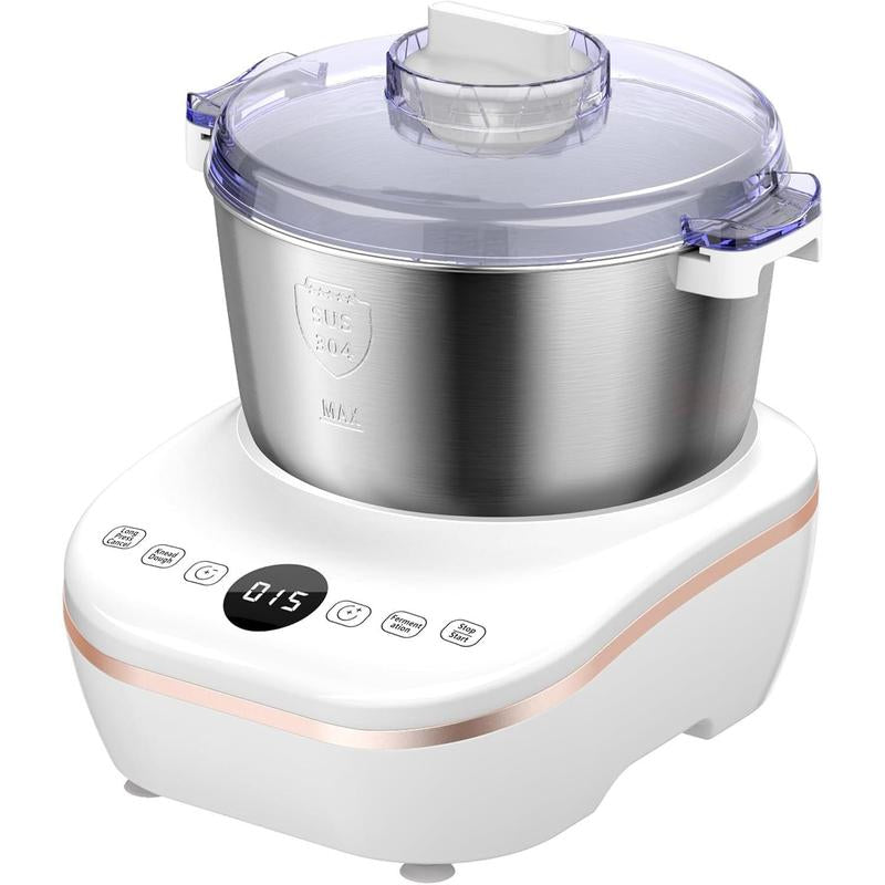 AIZIYO Electric Dough Mixer 5Qt with Ferment Function, Dough Maker with 304 Stainless Steel Bowl, Microcomputer Control, Face-Up Touch Panel, Easy to Clean for Bread & Pizza