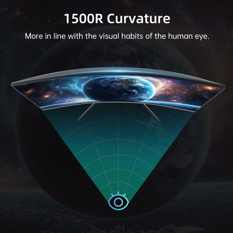 KTC 32 Inch 1920*1080P@240Hz HVA Curved 1500R Gaming Monitor, 125% Srgb Color Coverage, 1Ms Response Time, Freesync/G-Sync HDR10,HDMI/DP/USB Ports Vesa,Tilt Adjustable,Black, H32S17F