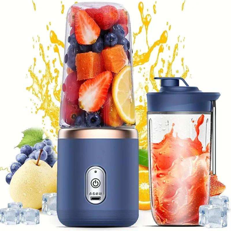 Mini Portable Juicer Cup-Citrus Juicers with Fruit Squeezer,Food Mixer, Ice Crusher, and Charging Function-Multi-Functional,Easy to Clean, Bpa Free, Space-Saving Design,Life Hacker, Lightweight