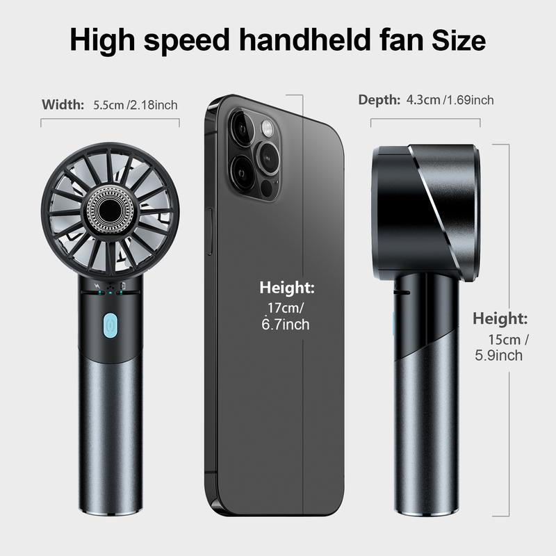 Portable 2600 Mah Handheld , Four Levels of Wind Speed Adjustment up to 7000 Rpm, Mist , USB Charging, Perfect for Travel, Outdoor and Summer Personal Cooling Fan