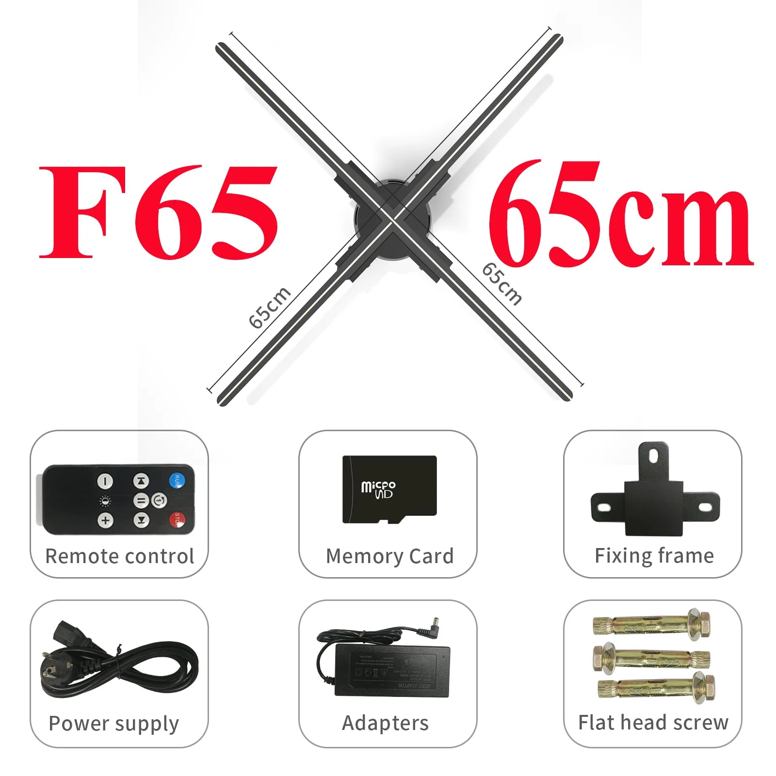 3D Hologram Projector Fan Remote Wifi Control 25-100Cm Commercial Advertise Display Hologram Projector Transmit Picture Video